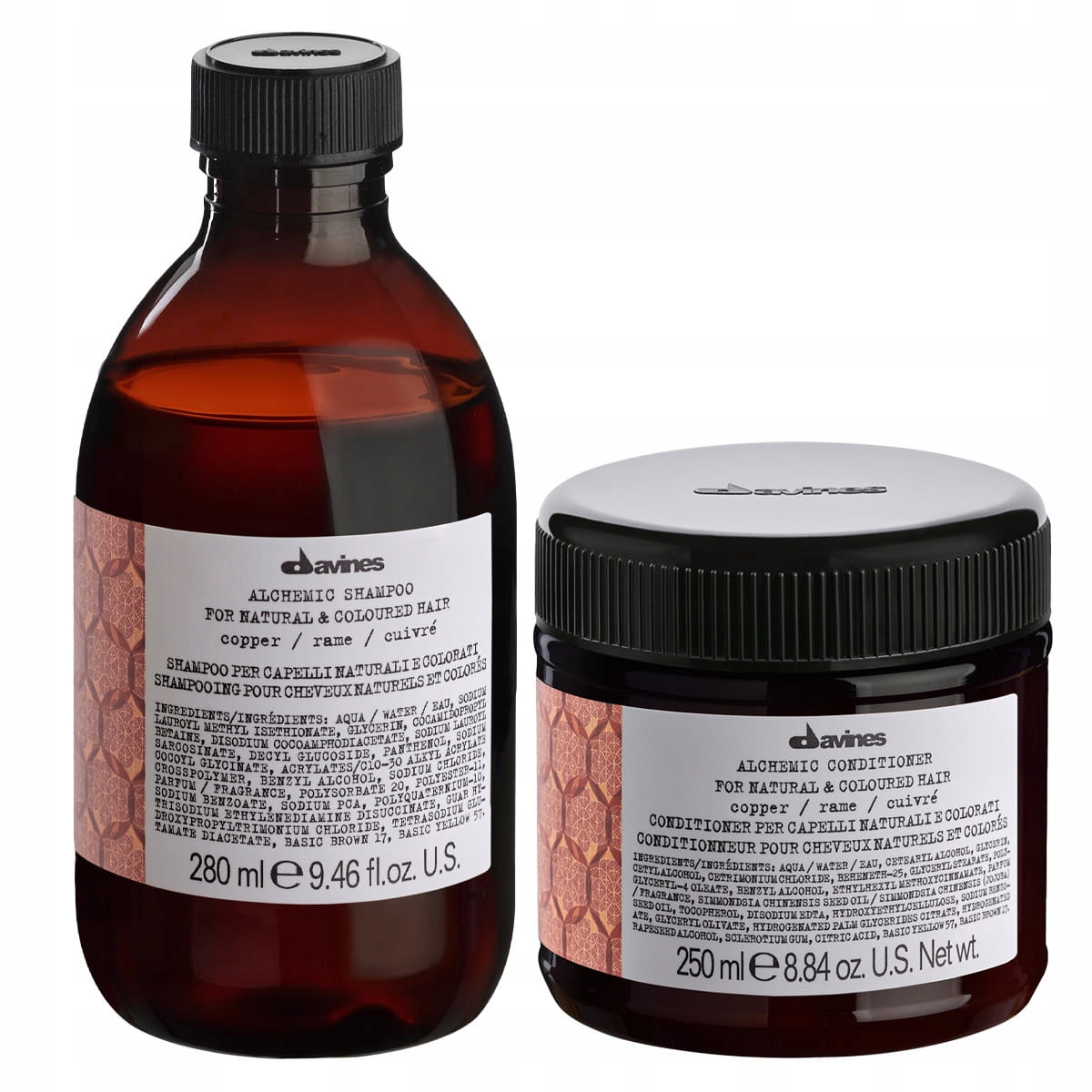 Davines Alchemic sada pro mahagonové vlasy šampon kondicionér Copper