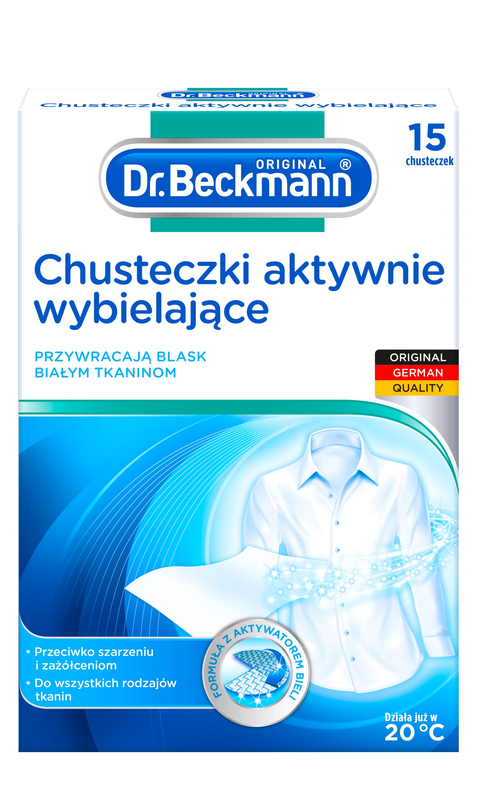 

Dr Beckmann Chusteczki aktywnie wybielające 15 szt