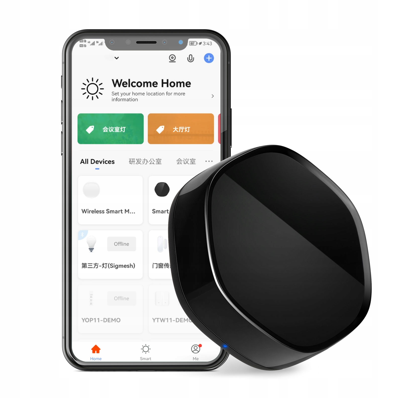 ZigBee Bluetooth Mesh brána s infračerveným dálkovým ovládáním Multimode koncentrátor