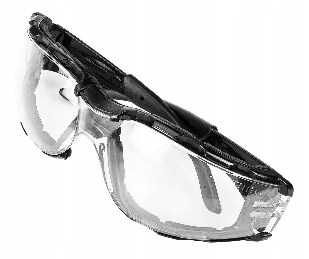 OKULARY OCHRONNE Z WKŁADKĄ PIANKOWĄ BIAŁE SOCZEWKI KLASA ODPORNOSCI NEO Typ ochronne