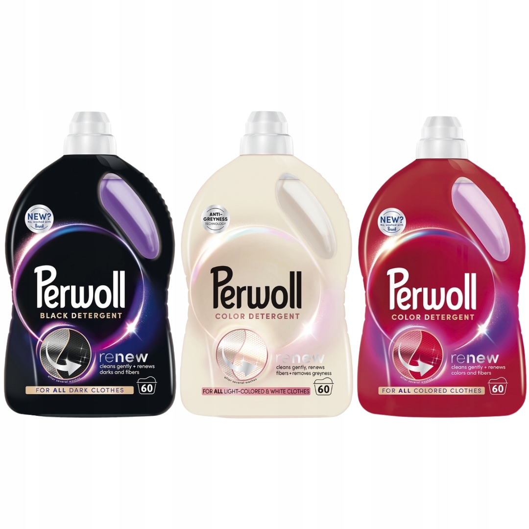 Perwoll płyny do prania Light Color Black Color 3l (60 prań) x3