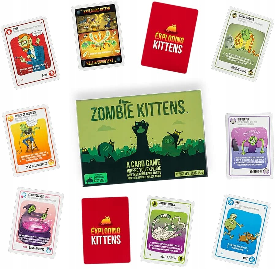 Zombie Kittens by Exploding Kittens - Card Games f Minimalna liczba graczy 1