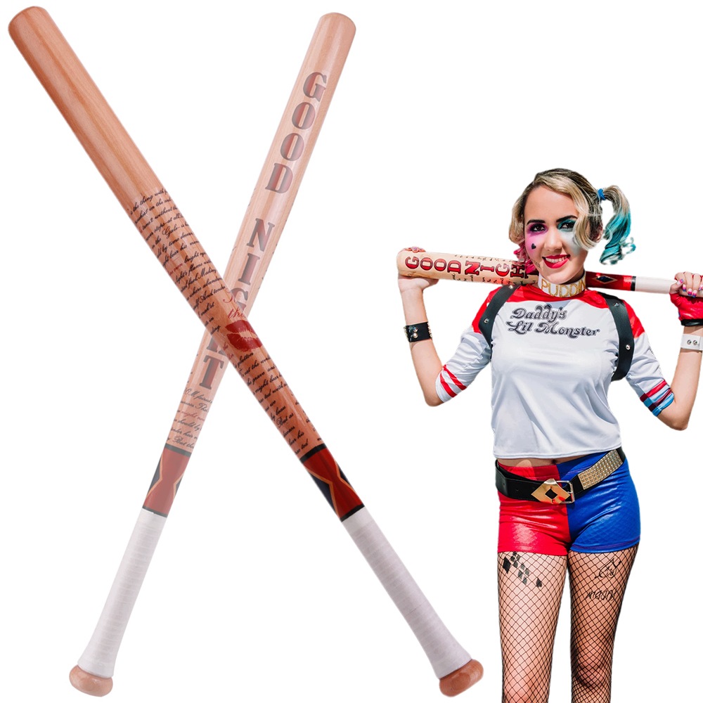 Drewniany Kij Baseballowy Bedee 32" Do Treningu I Kolekcji Harley Quinn