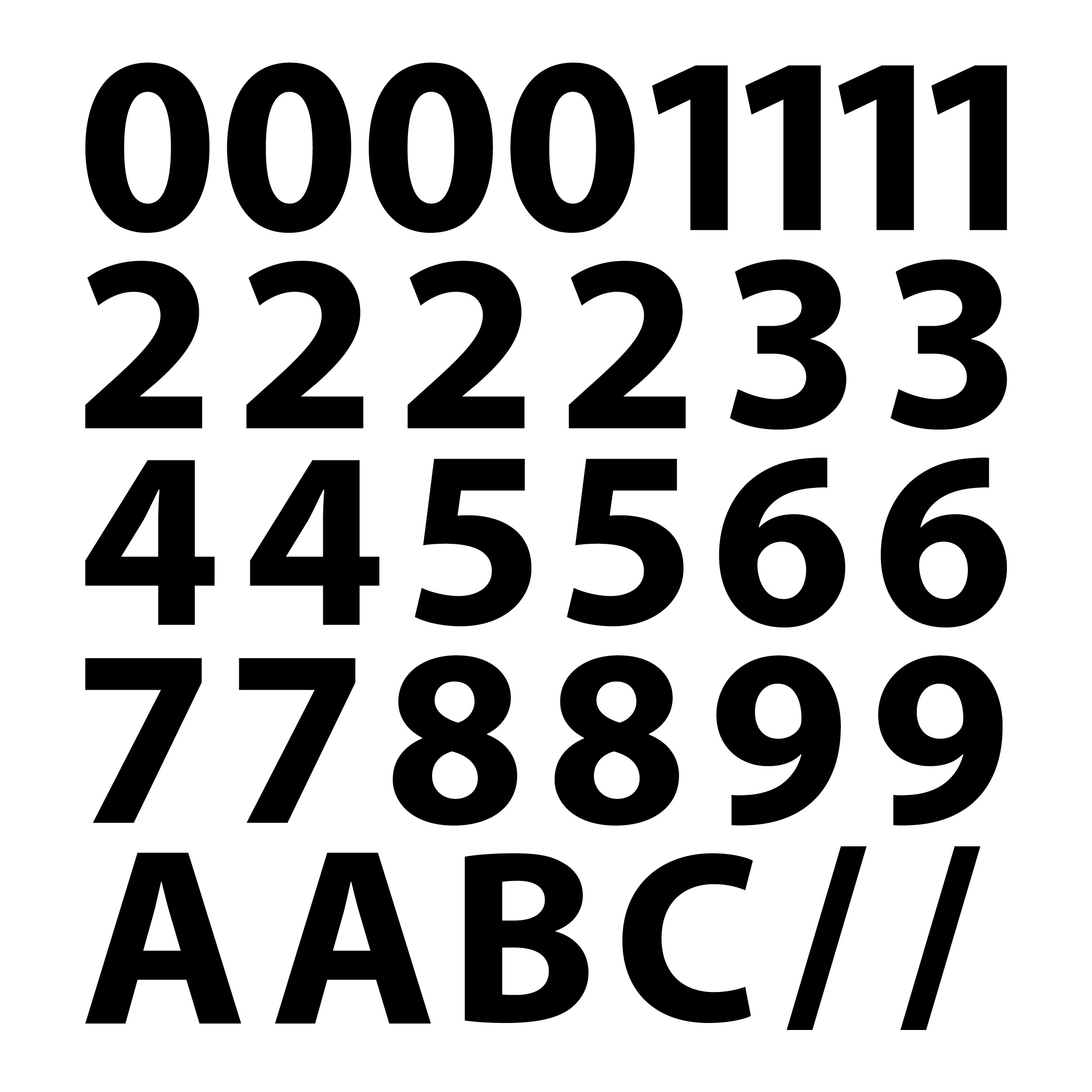 Cyfry Samoprzylepne zestaw naklejek 10cm czarne