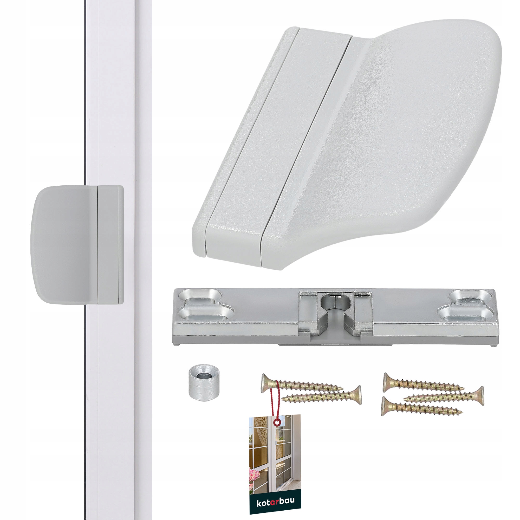 ZATRZASK BALKONOWY POCHWYT UCHWYT DO DRZWI BALKONOWYCH ZAMEK PALACZA KLAMKA