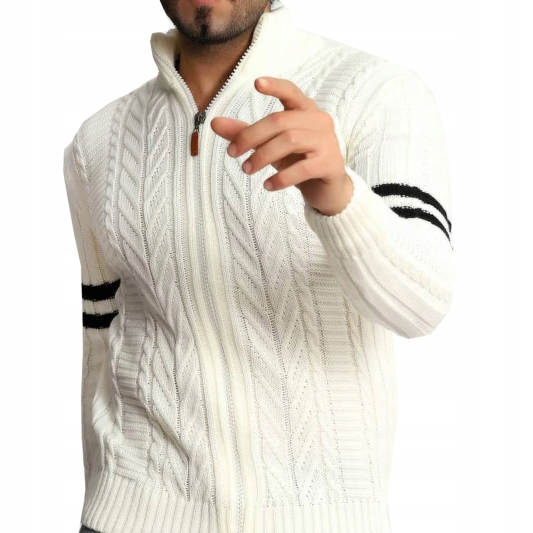 Pánský svetr na zip Mikina Se Stojáčkem Silný Teplý s vlnou