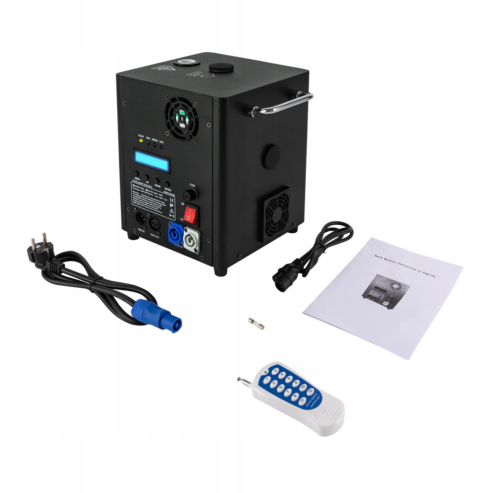 Generator DMX o mocy 700W to kryzy ze sterowaniem DJ LCD 2-5M