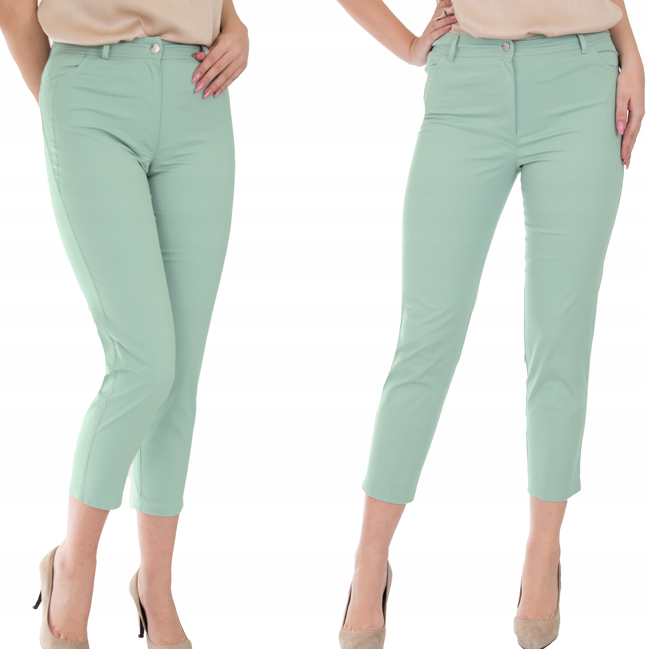 

k3 Spodnie Cygaretki Wysoki Stan r.40