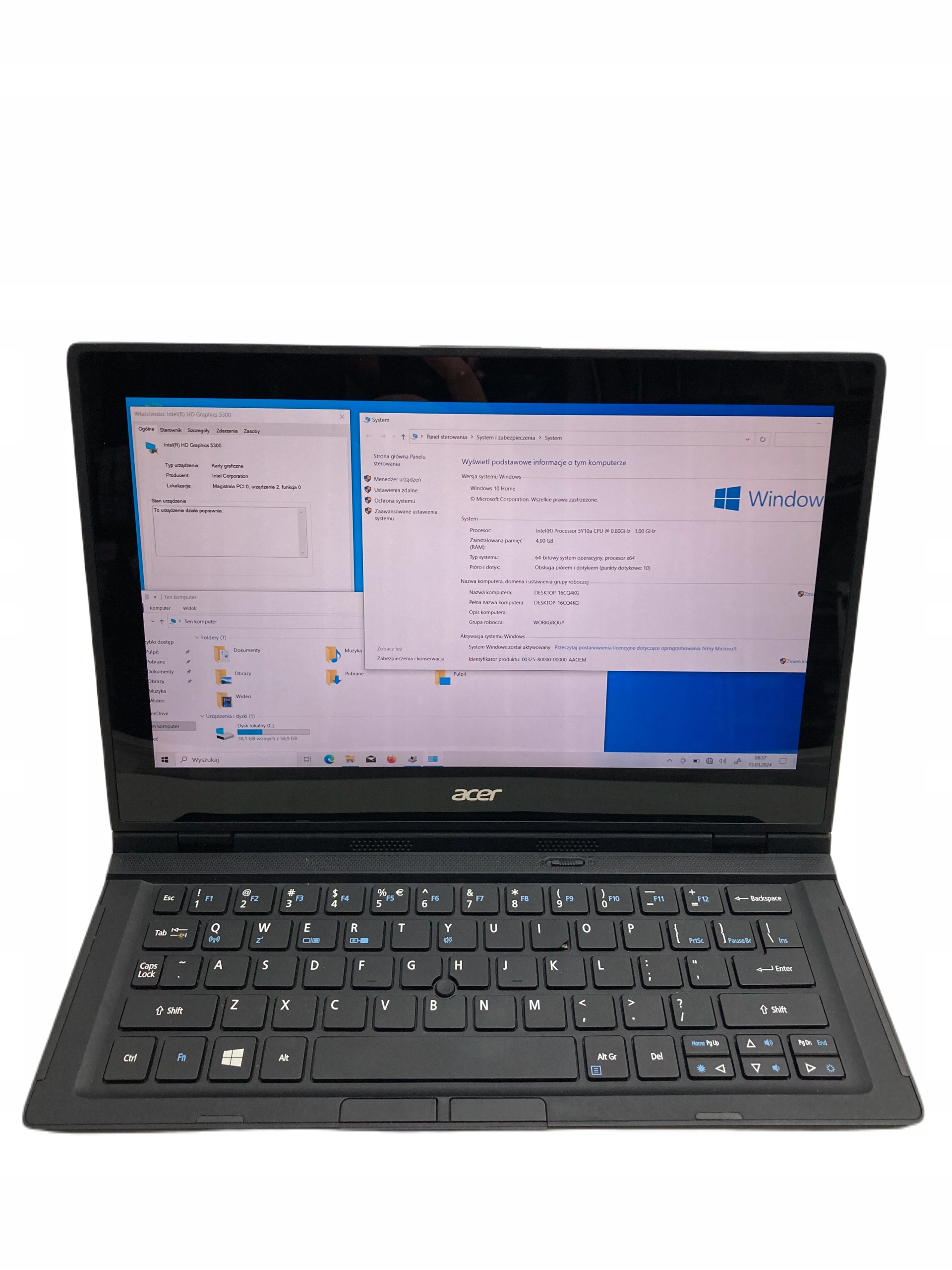 Notebook Acer Aspire Switch 12 MS2398 12,5&quot; Intel Core m 4 GB / 64 GB EL13