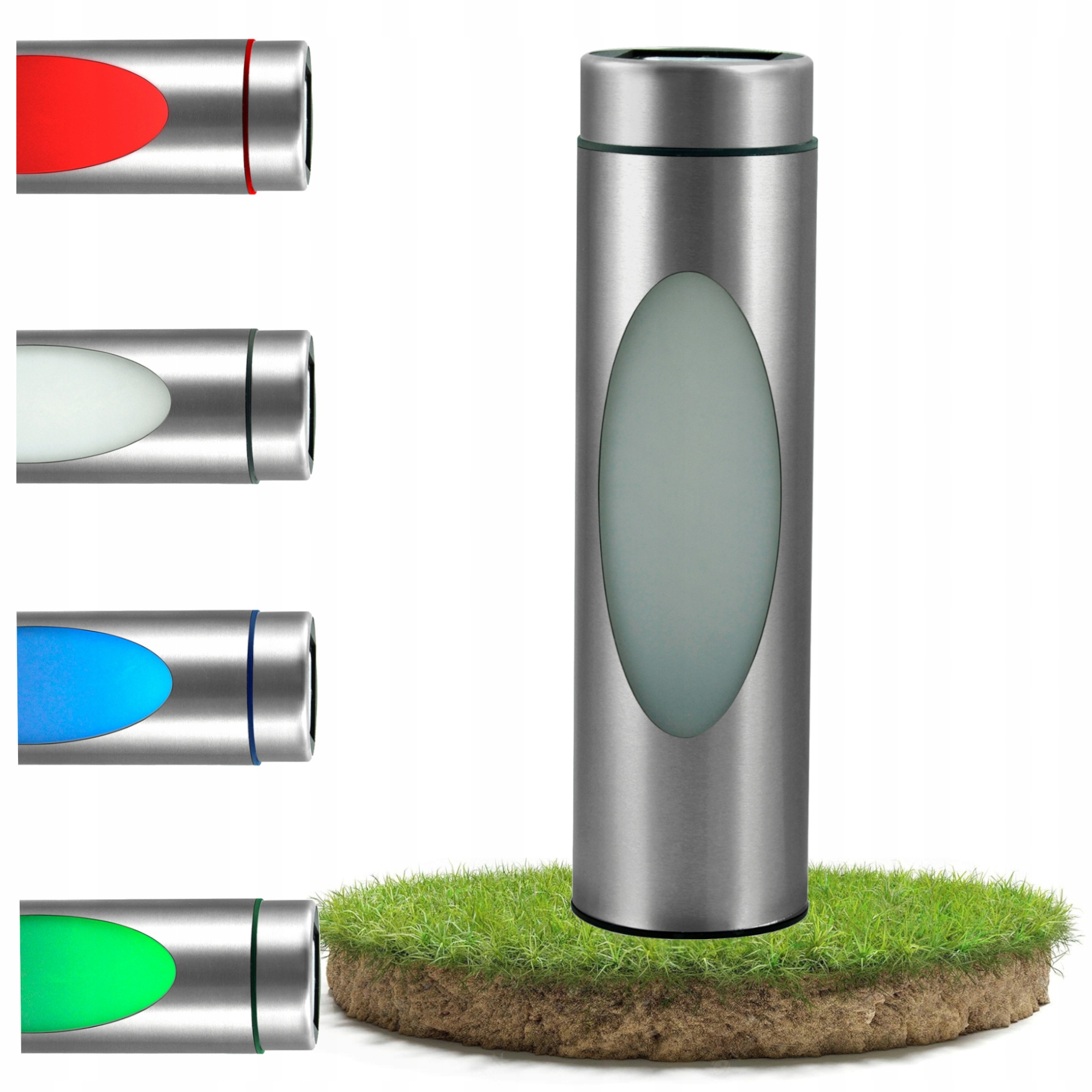 

Lampa Lampka Solarna Ogrodowa Inox Rgb Biała