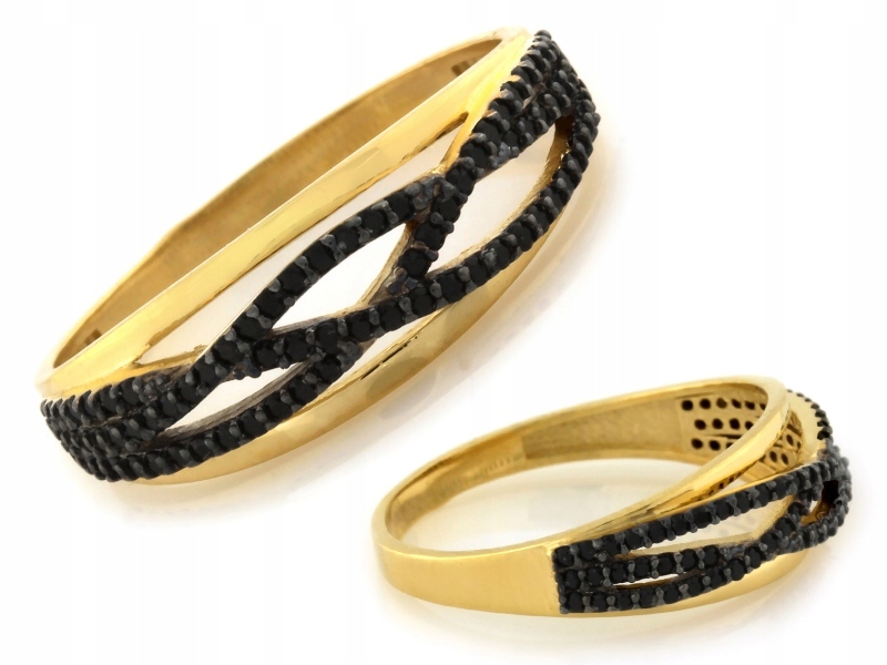 Zlatý prstýnek 585 14k proniknutý zirkony 2.170g, efektní jako dárek