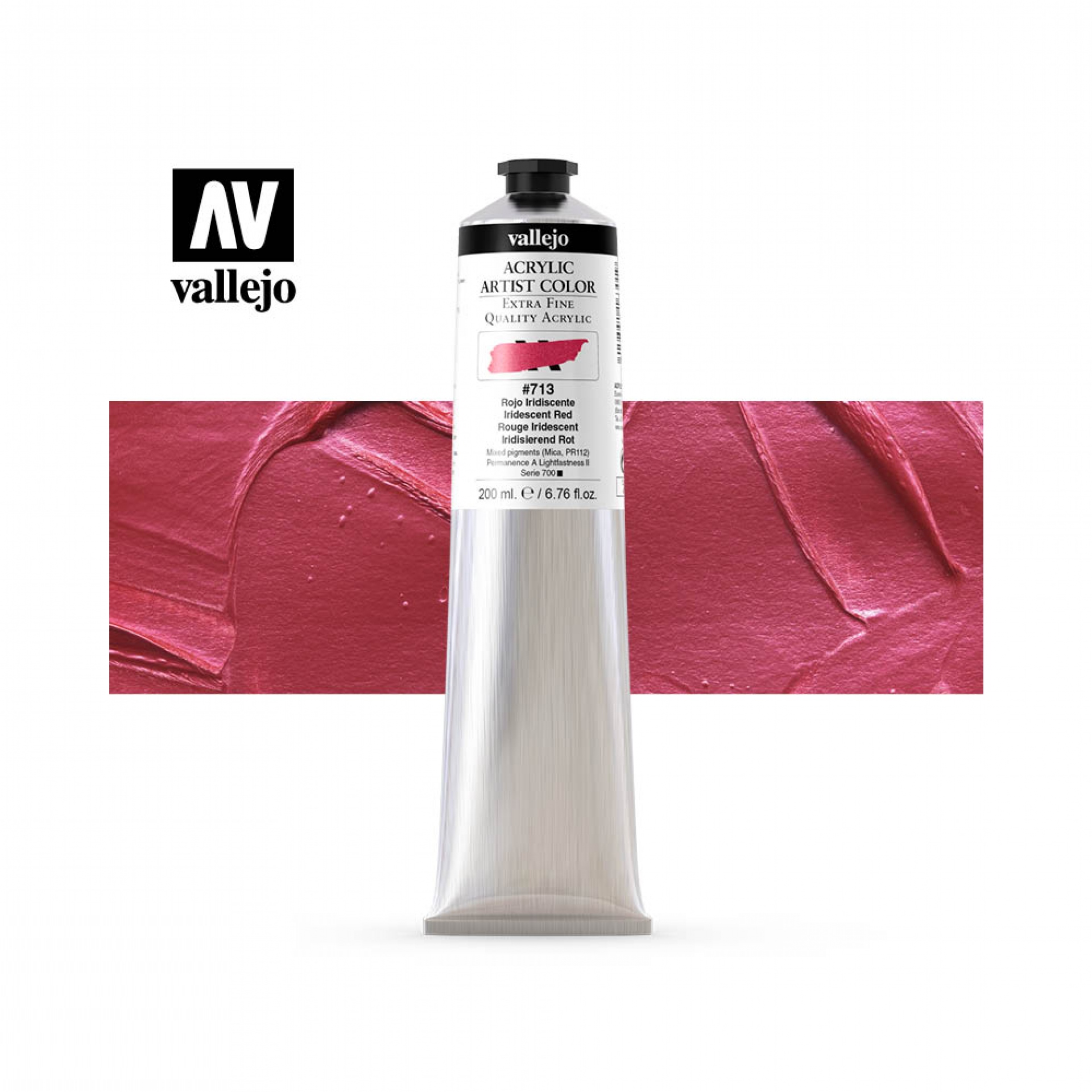 Barva akrylová Vallejo 200 Ml 713 Iridescent red