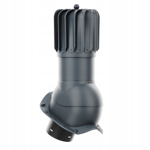 Rotačný krb Rotoline pre plechovú krytinu, profil X fi 150 mm, antracitový