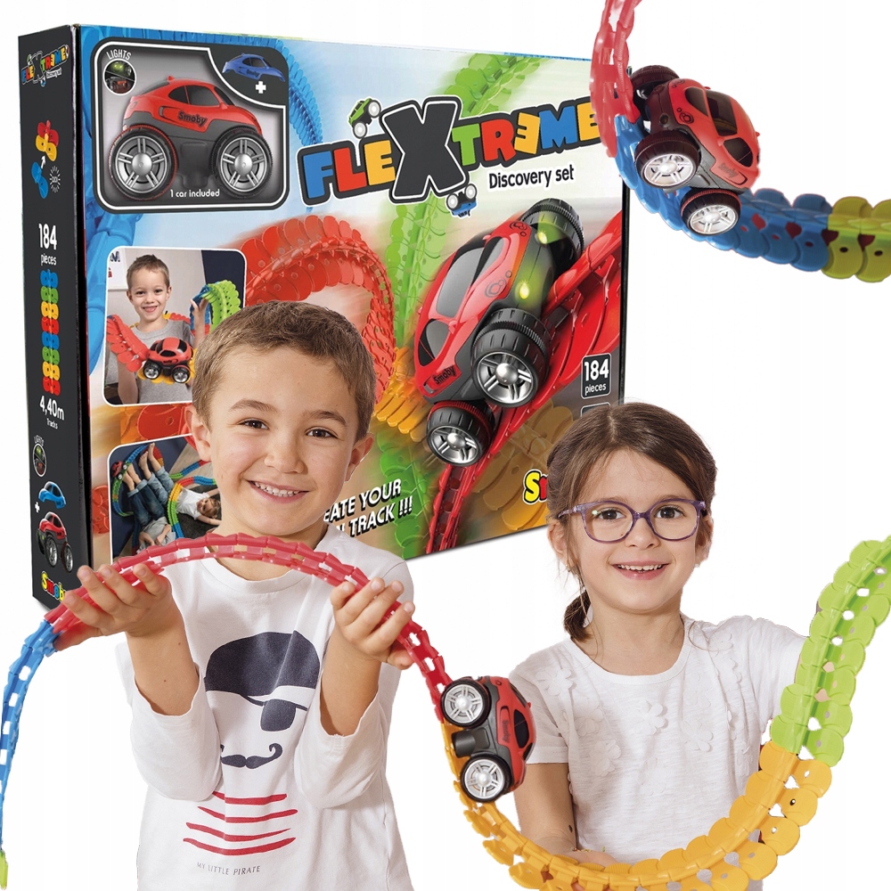 SMOBY Flextreme Neon Car Track with car Starter Kit