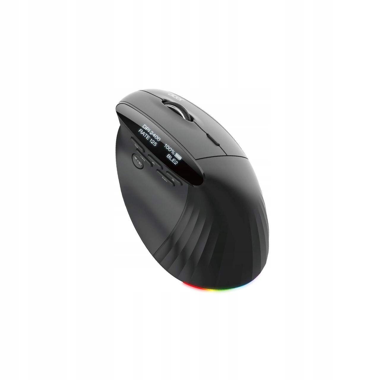 Acer Smart Fit/Vertikální/Optická/Pro praváky/8 000 DPI/USB+BT/Černá
