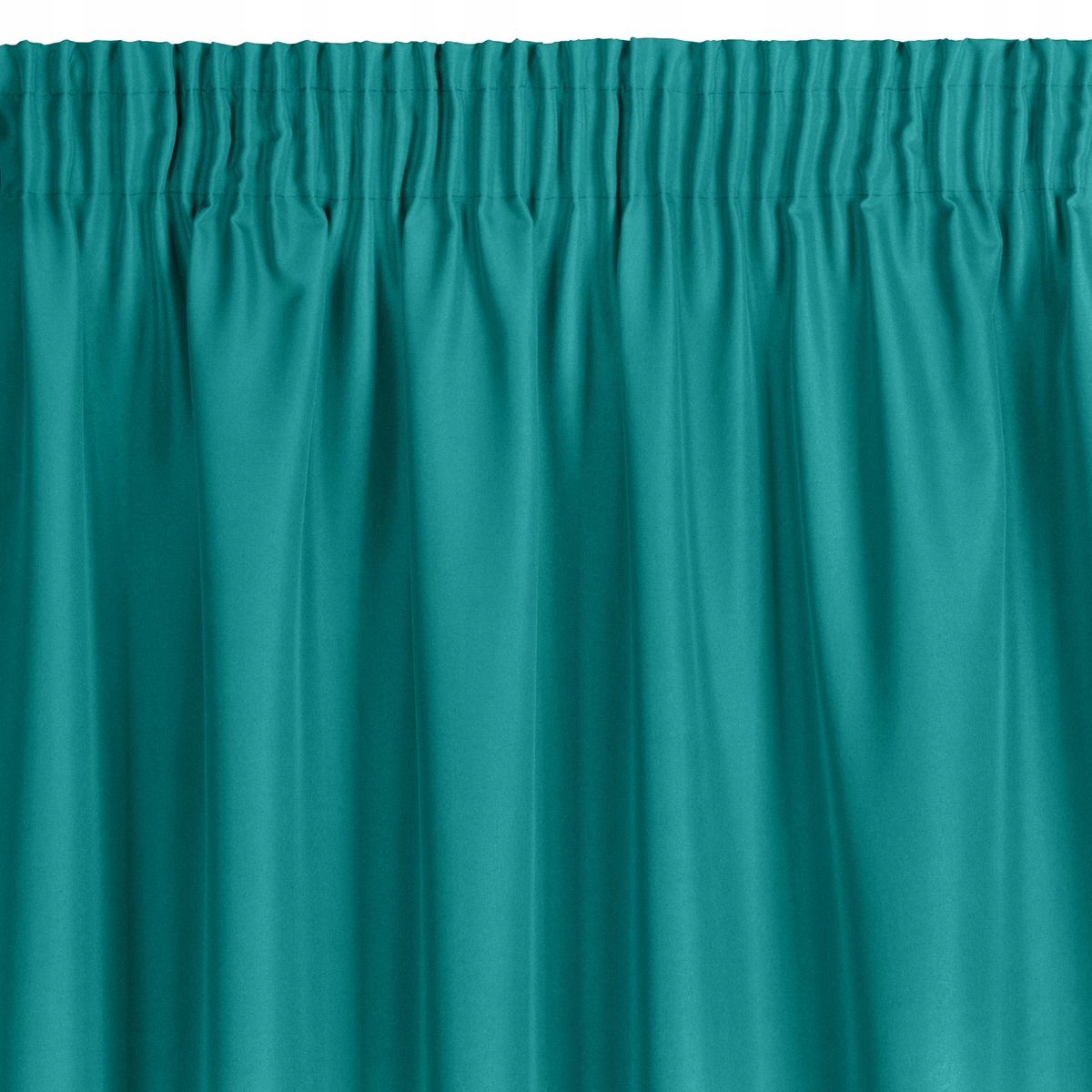 

Matowa zasłona na taśmie 140x270 turkusowa gładka