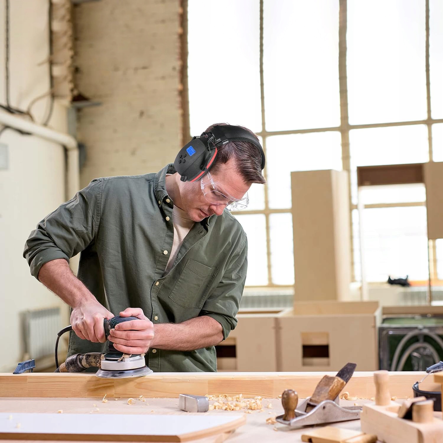 NAUSZNIKI OCHRONNE 32DB Z REDUKCJĄ HAŁASU CHRONIĄCE SŁUCH REGULOWANY PAŁĄK Typ słuchawki