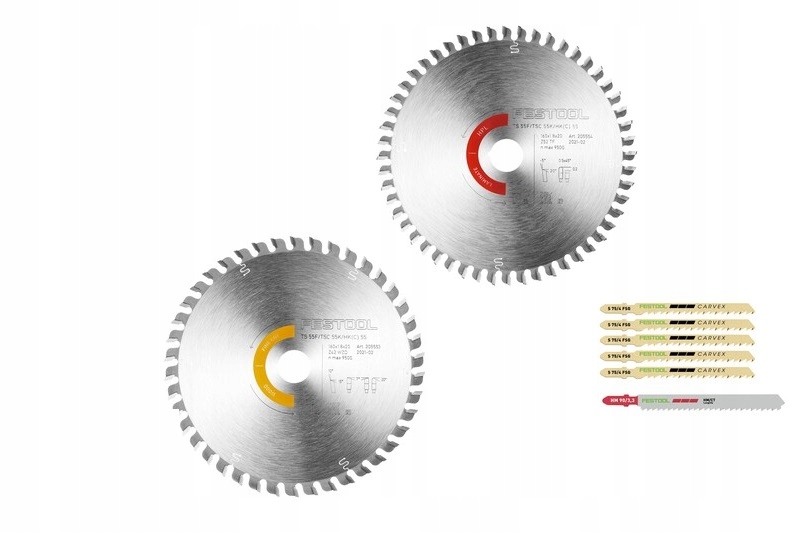 Sada dřevěných pil Festool, sada pilových kotoučů KSB-SORT/2 W/l 160x1,8
