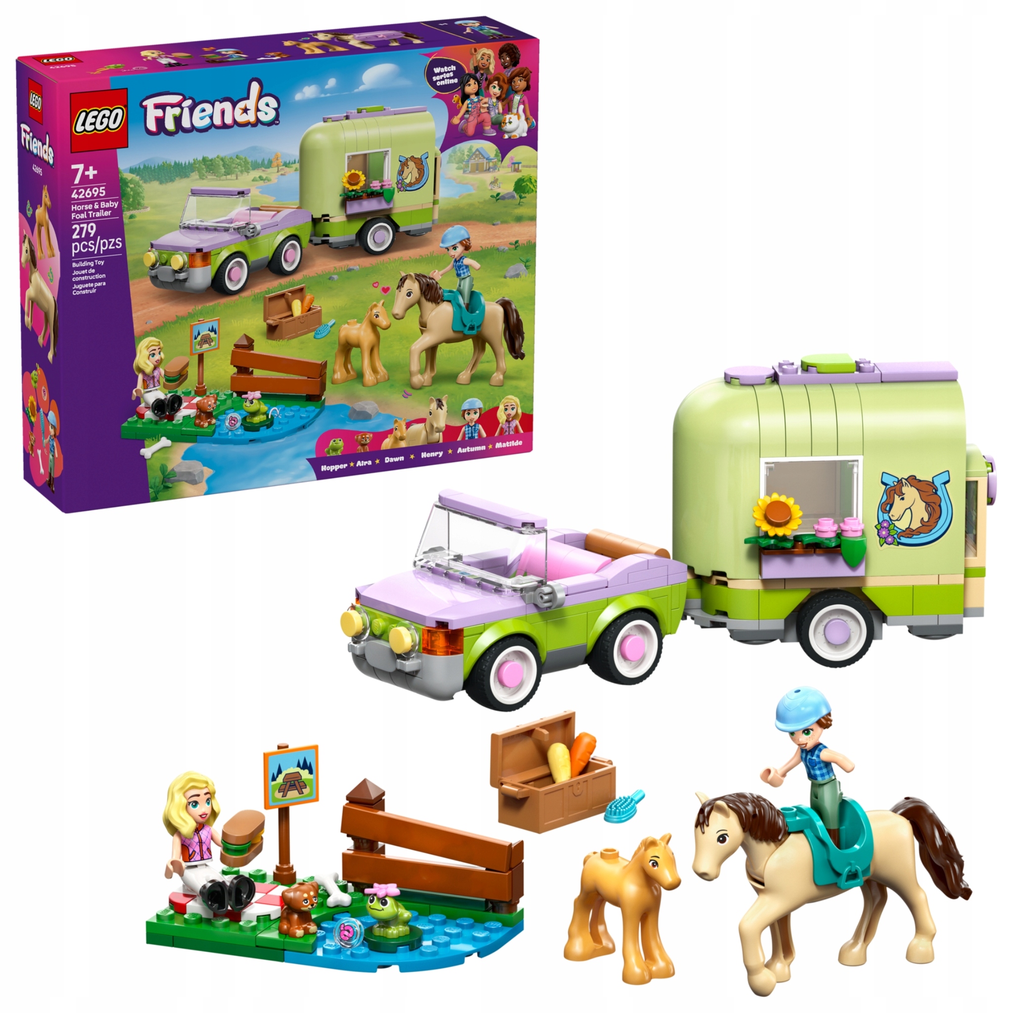 Lego Friends 42695 Přívěs s koněm a hříbětem Sada Stavebnice 7+