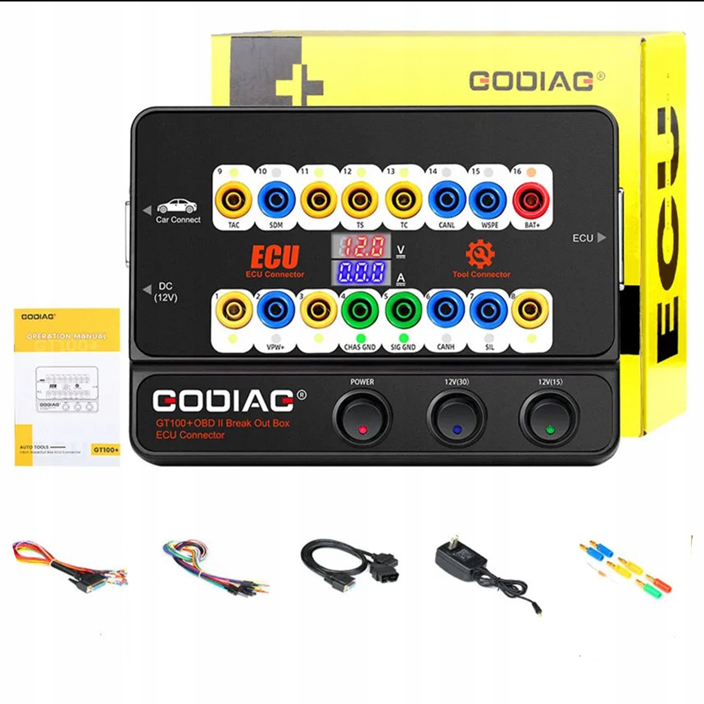 Breakout Box Obdii Ecu tester Diagnostický merač prúdu/napätia Can