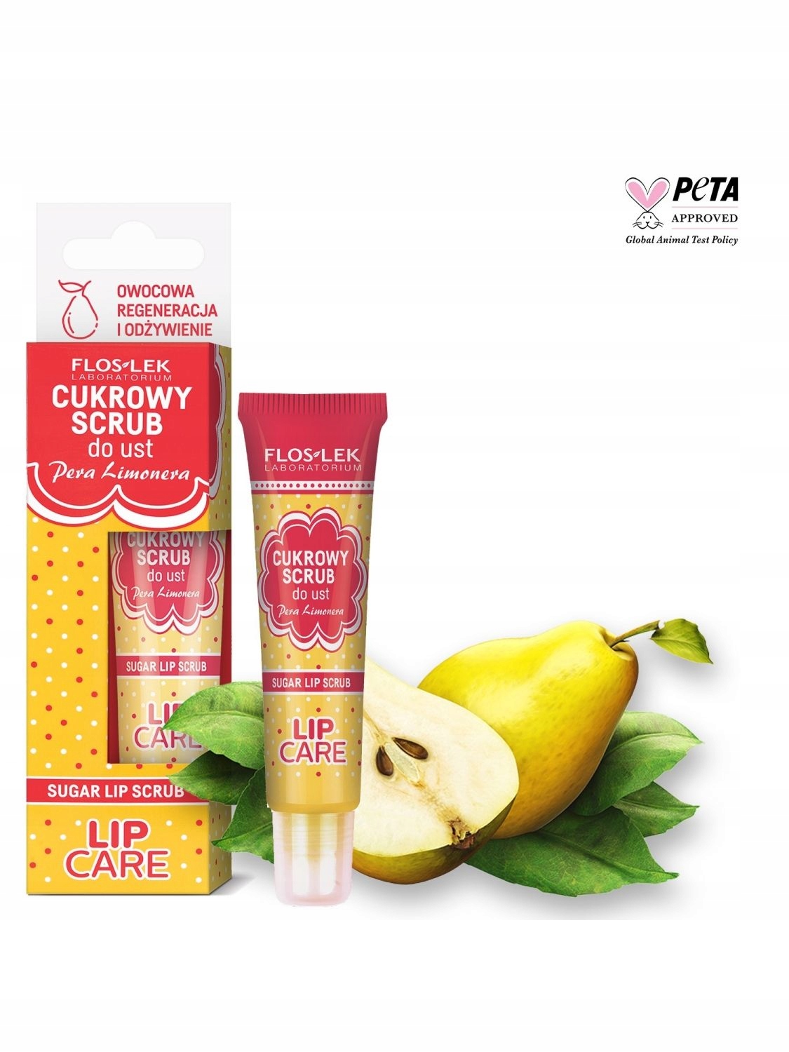 LIP CARE Cukrowy SCRUB do ust Pera Limonera (o aro Rodzaj peeling