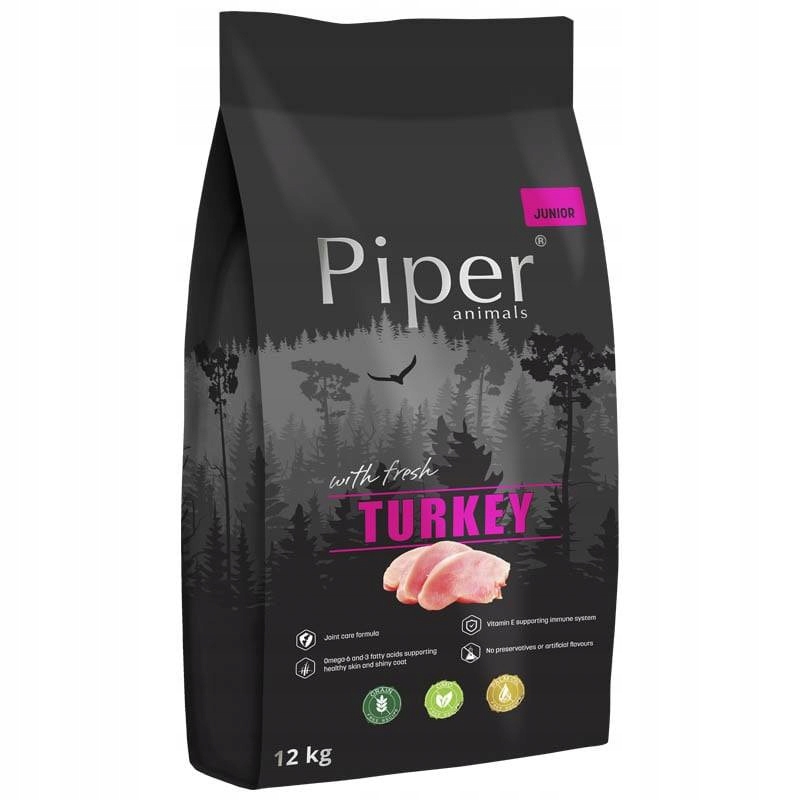 Sucha Karma Dla Psa Z Indykiem Junior 12KG Piper