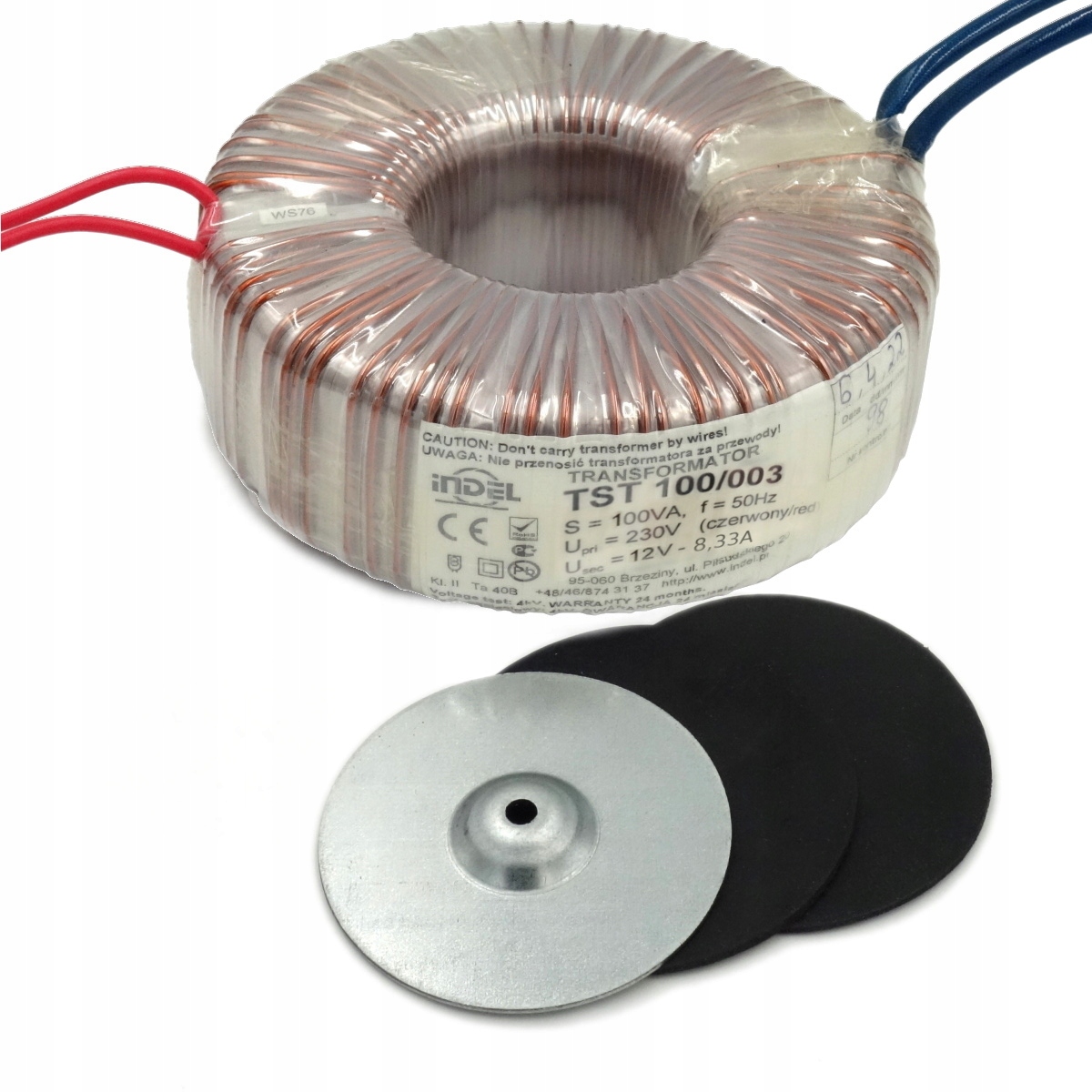 Transformator Toroidalny trafo Tst 100/003 12V 8,33A Indel