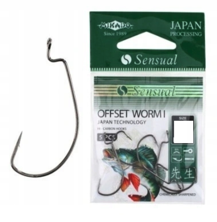 Haczyki Mikado Sensual Offset Worm Bn Nr1 5SZT.