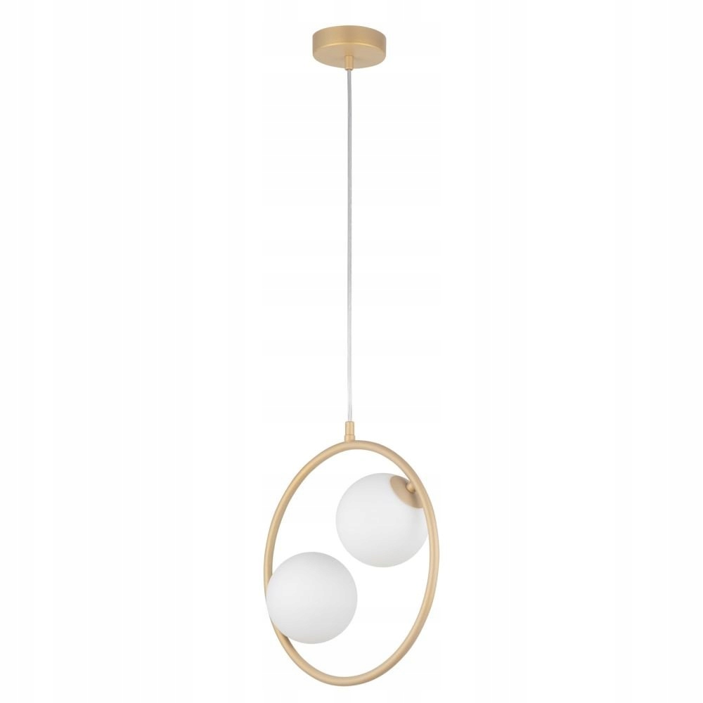 Zlatá závesná lampa mliečne sklenené gule v kruhu Aqua 33412 Sigma Lighting