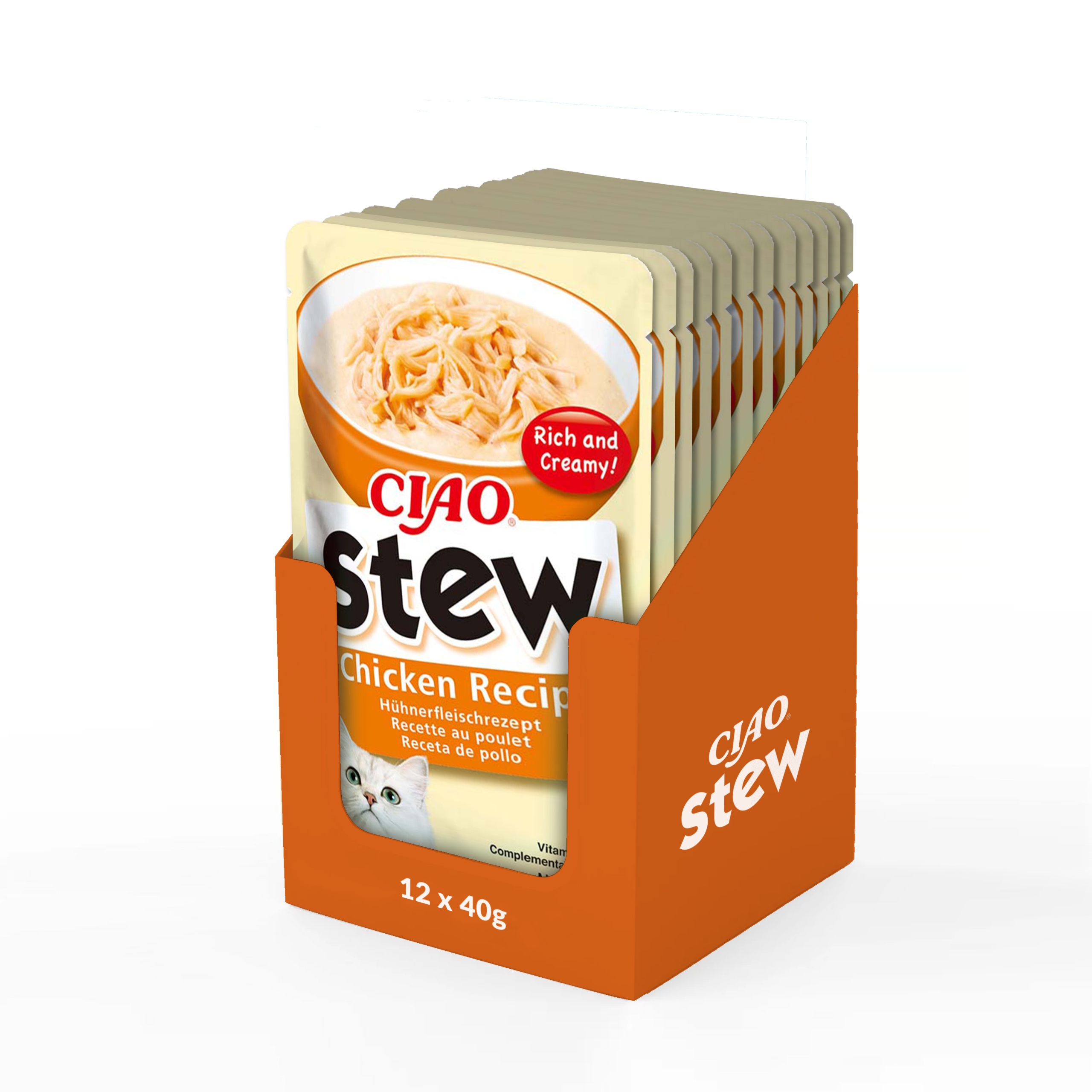 Inaba Ciao Stew Pokrm v husté krémové omáčce s kuřecím masem 40 g