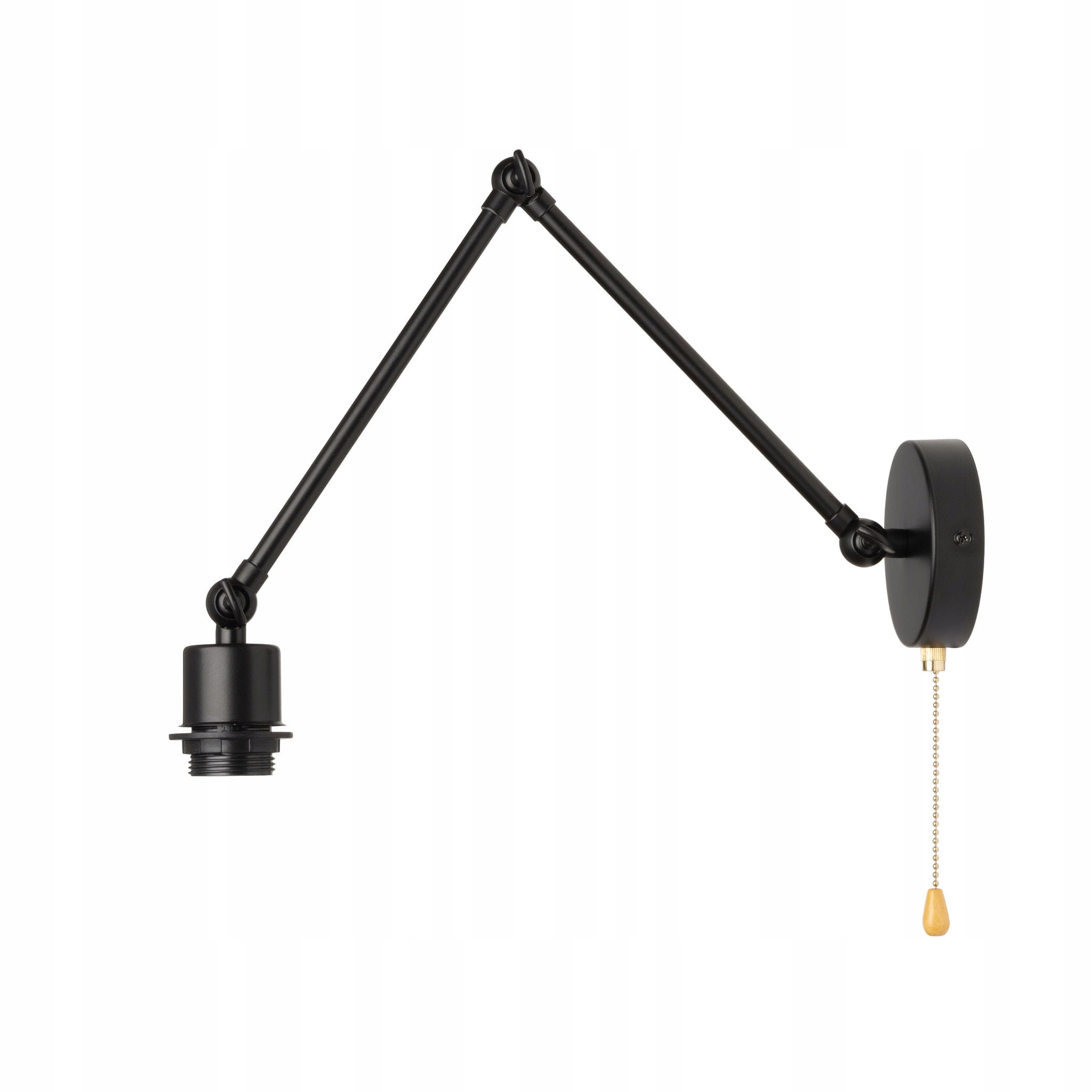 

Kinkiet regulowany metalowy czarny z łańcuszkiem