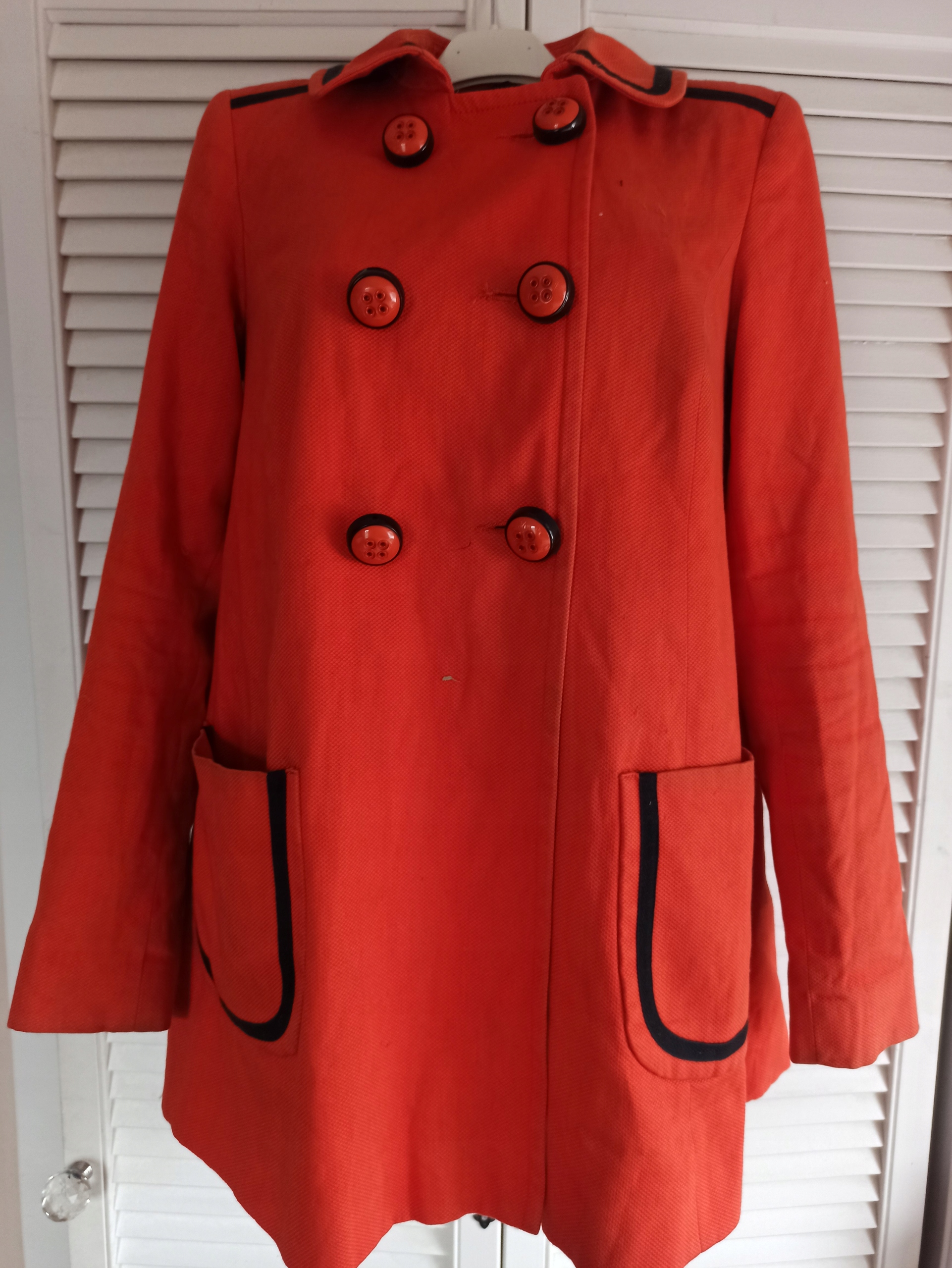 DAMSKI POMARAŃCZOWY PŁASZCZYK ASOS EU 38