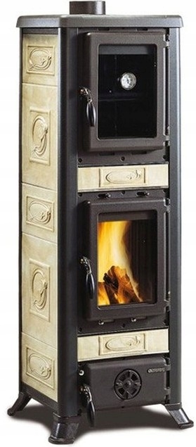 Piec wolnostojący La Nordica Fulvia Forno Kremowa 6 kW majolika piekarnik