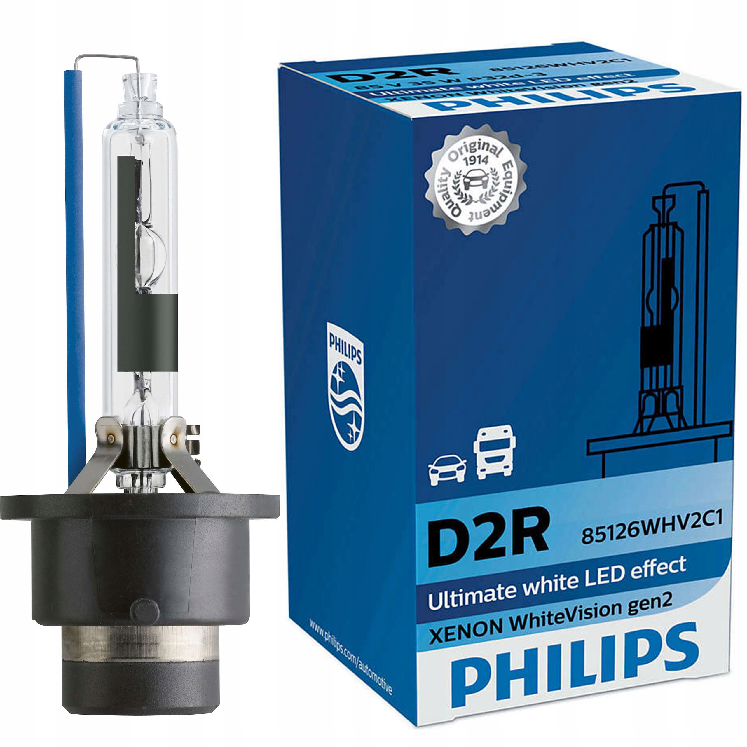 

Philips D2R White Vision gen2 Xenon Żarnik 5000K
