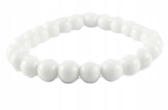 

Bransoletka Kamienie Naturalne Agat Biały 8 MM