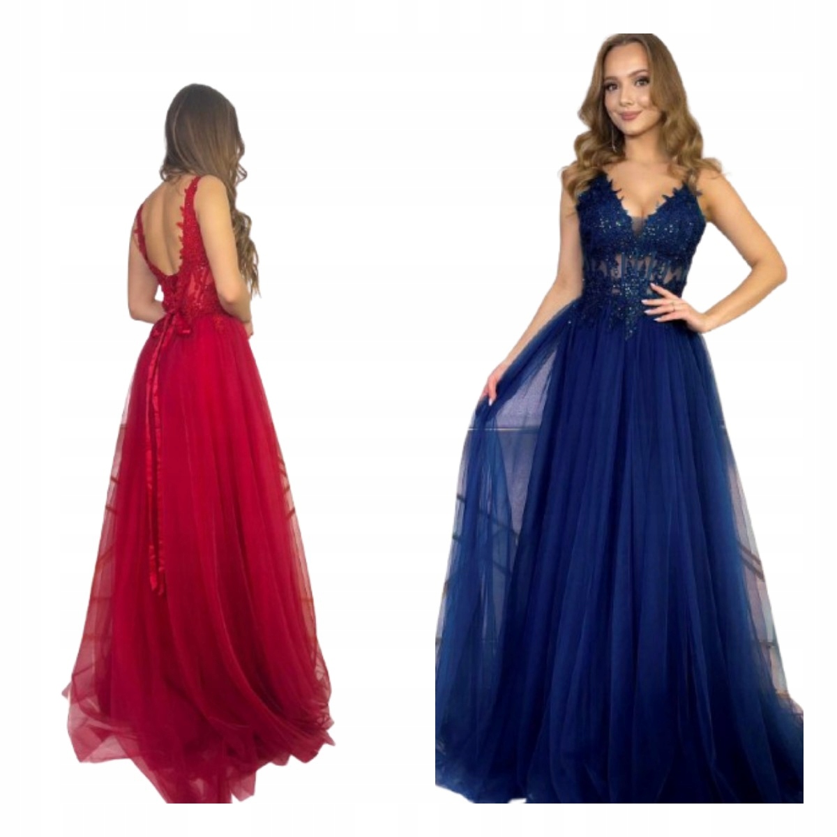 Šaty Maxi Tylové S Vázáním Kylie Námořnická Modrá 36/S