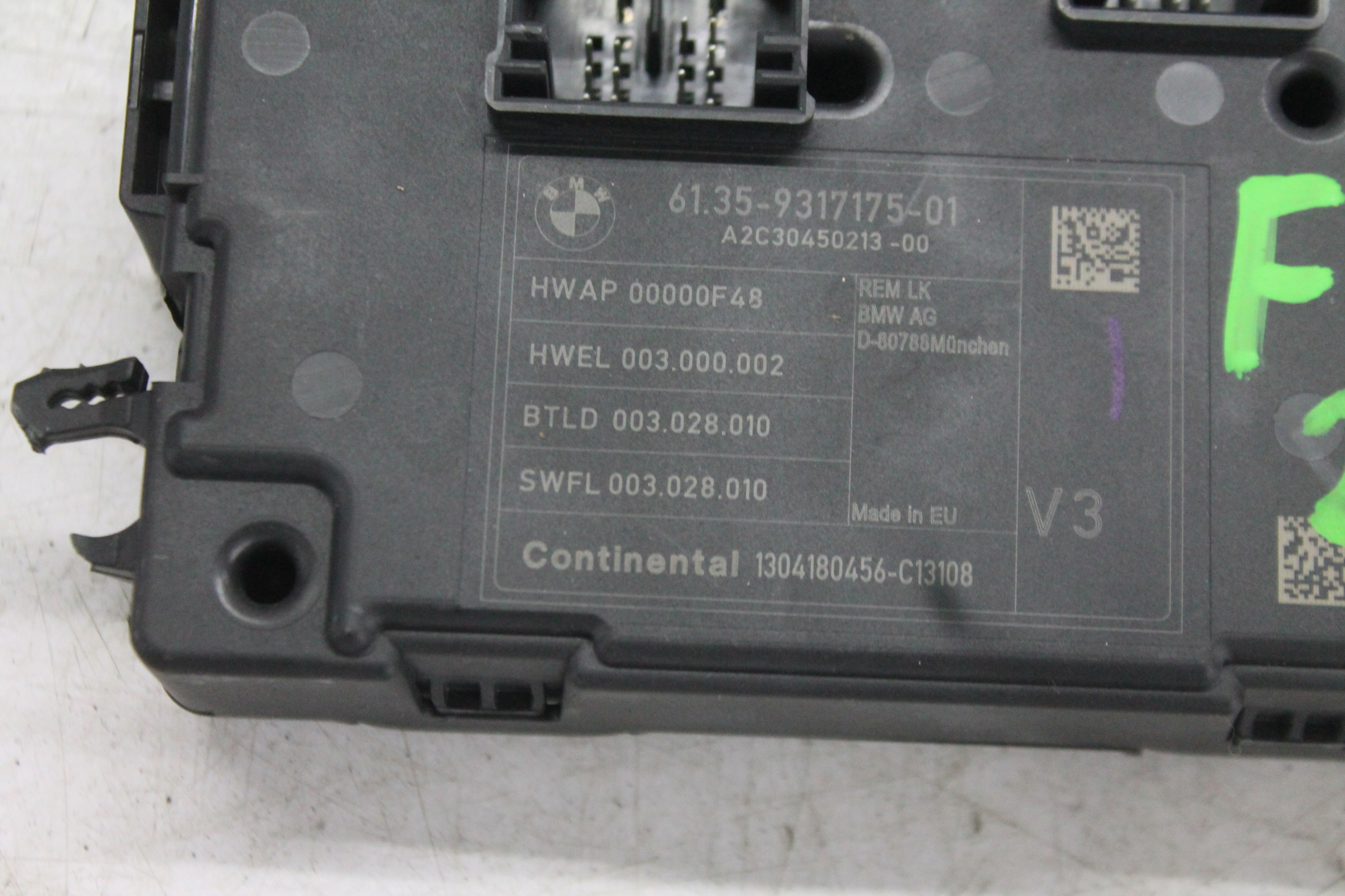 module control unit REM 9317175 BMW F30 F31 316D 11-18