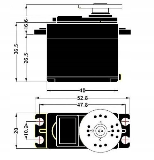 Serwomechanizm MG995 180° 13kg Serwo Tower Pro Model MG995