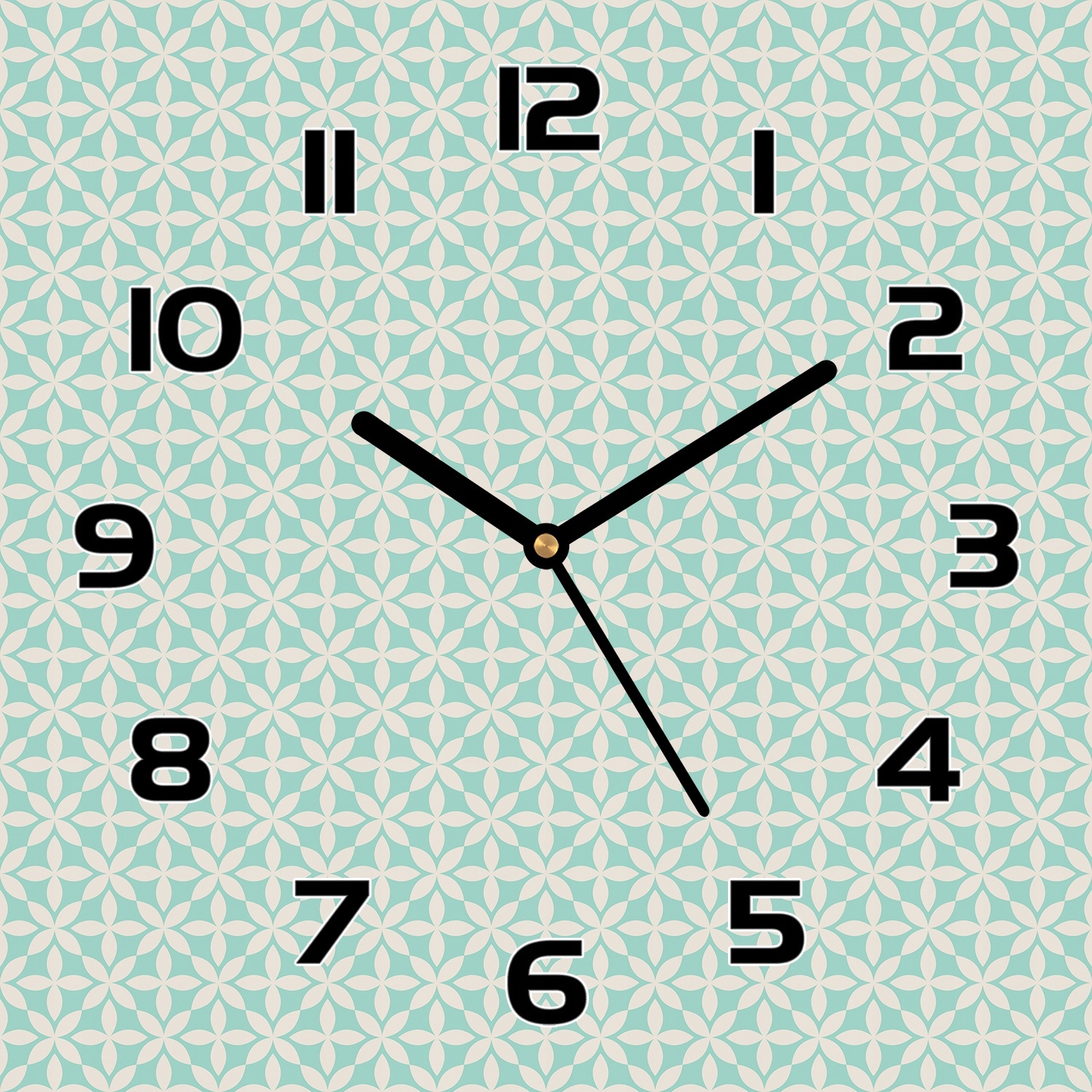 

Zegar szklany Kwiatowy wzór w stylu retro 30x30 cm