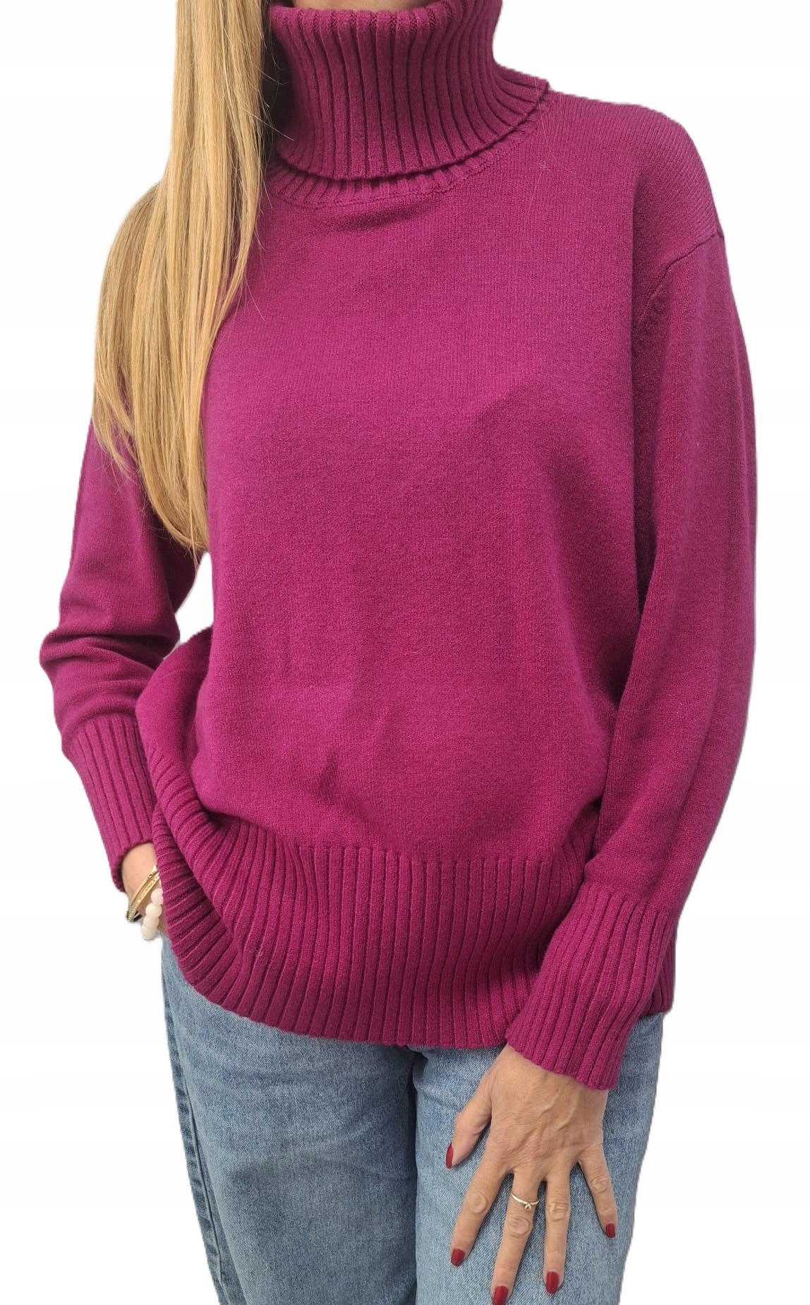 Lemonada Svetr Golf s výšivkou Klasika Růžová Fuchsiová