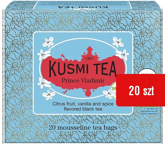 Levně Prince Vladimir Kusmi Tea sáčky 20 ks Čaj Černá Vanilka Citrusy