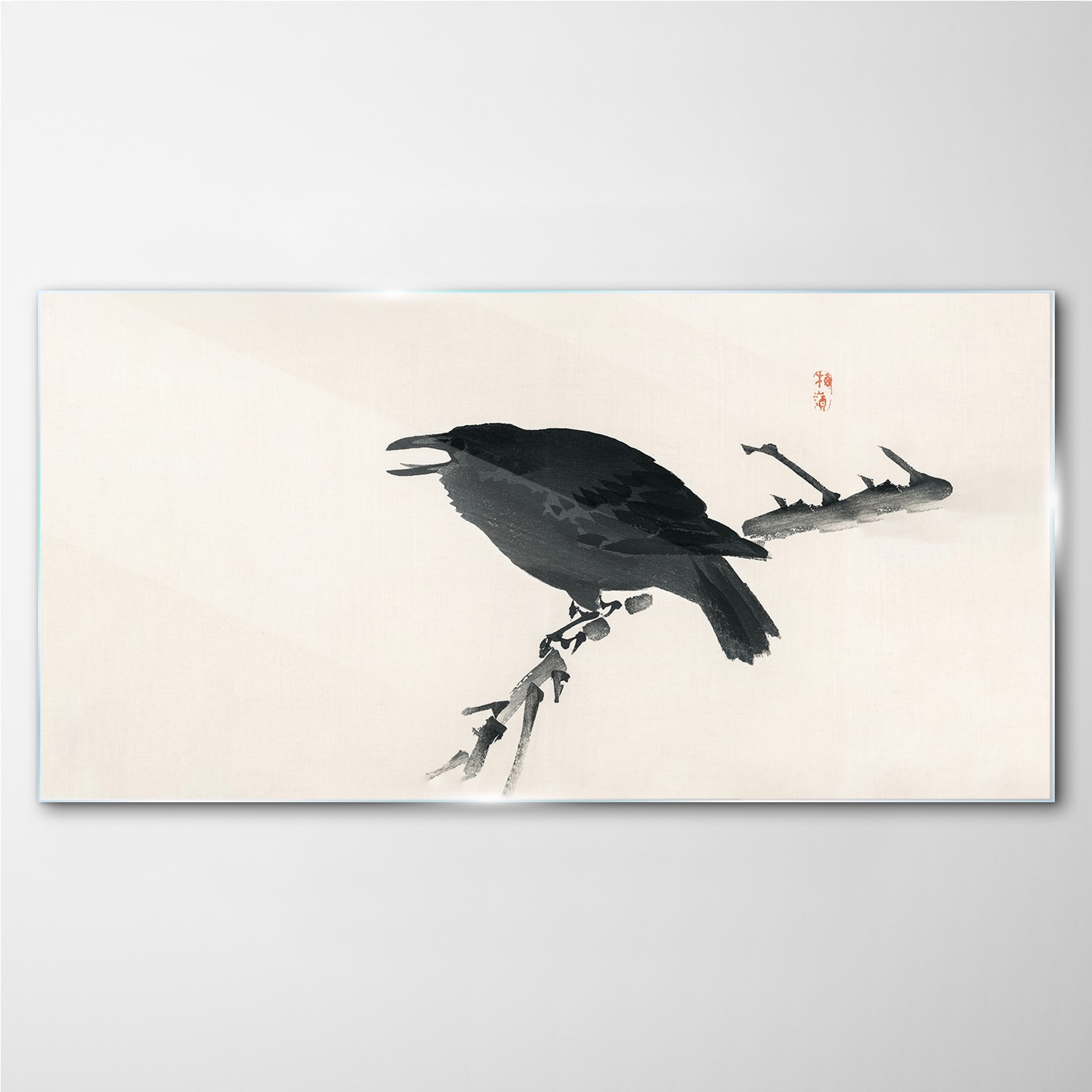 

Foto-obraz szklany na ścianę Ptak wrona 100x50 cm