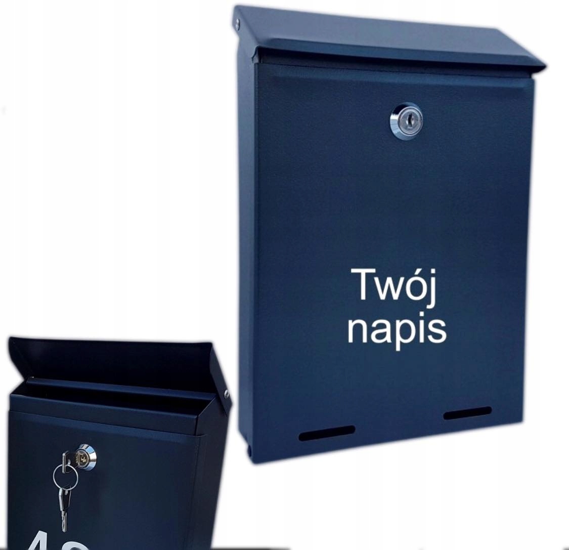 SKRZYNKA POCZTOWA NA DRZWI BRAMĘ NR DOMU NAPIS