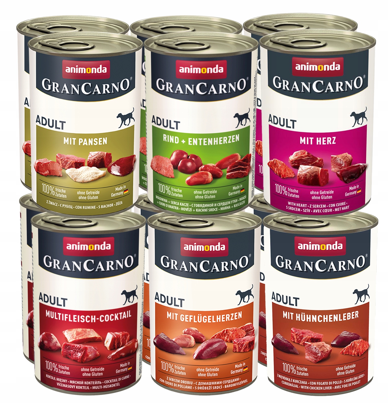 Levně Animonda Pes GranCarno Adult Set MIX 6 příchutí s Droby 12x400g