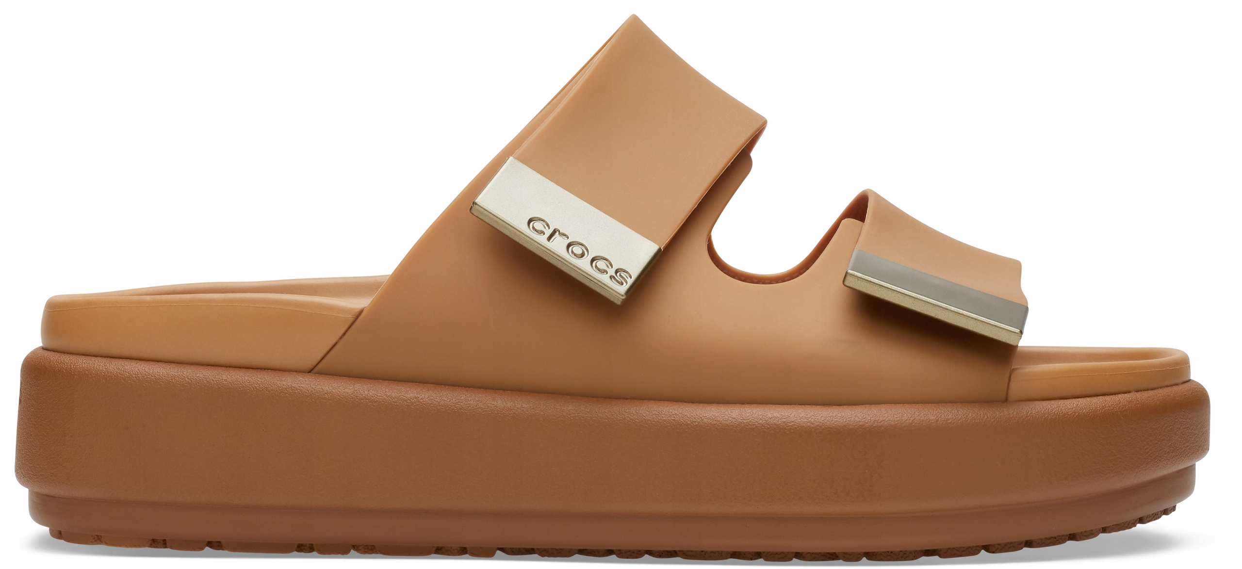 Nazouváky Crocs Brooklyn Luxe Sandal 209586 Platforma Hnědé 38-39 W8