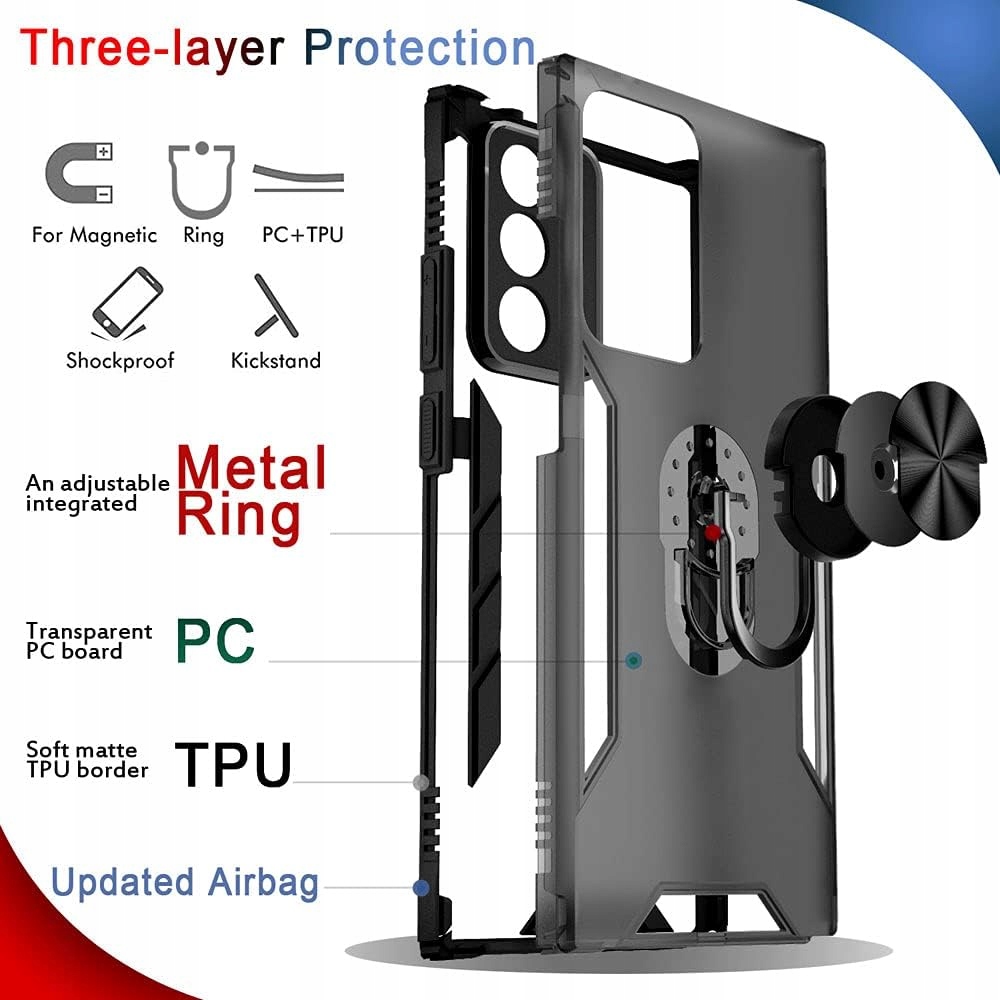 ETUI COVER DO SAMSUNG GALAXY S21 Ultra 5G Pancerne CASE PLECKI UCHWYT Dedykowana marka Samsung