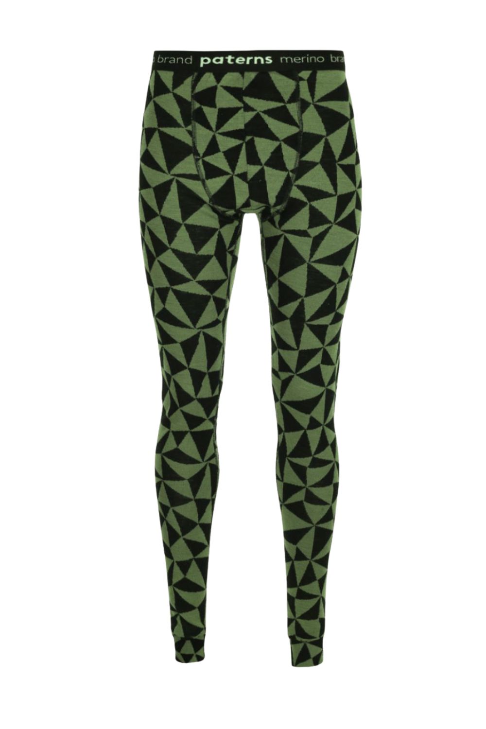 Kalesony termoaktywne 100% wełna merino męskie oliwkowe trójkąty XXL