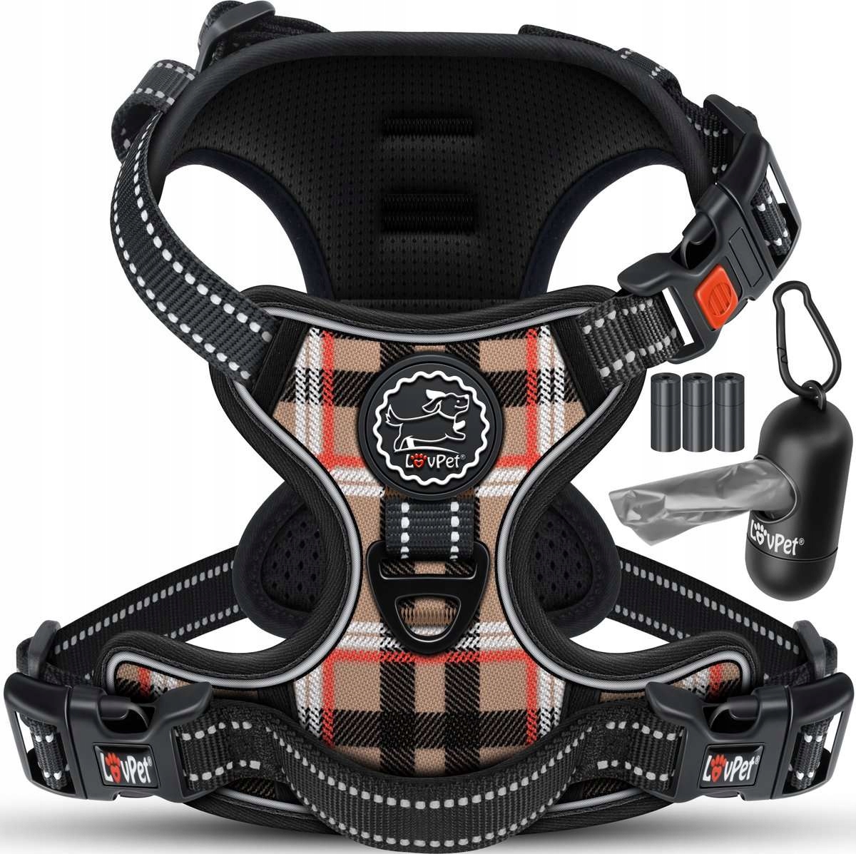 Postroj pro psy Prodyšný a měkký na hrudník Reflexní Xs