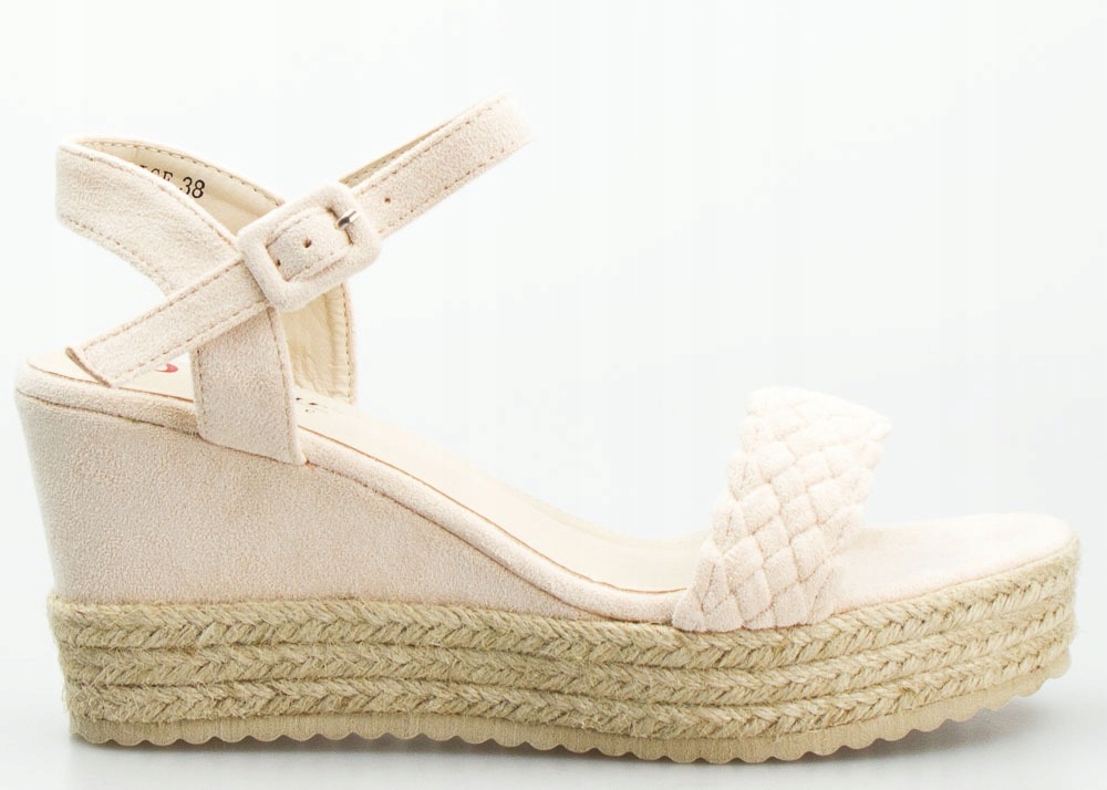 

Sandały Koturny Zamszowe Plecionka Seastar 38