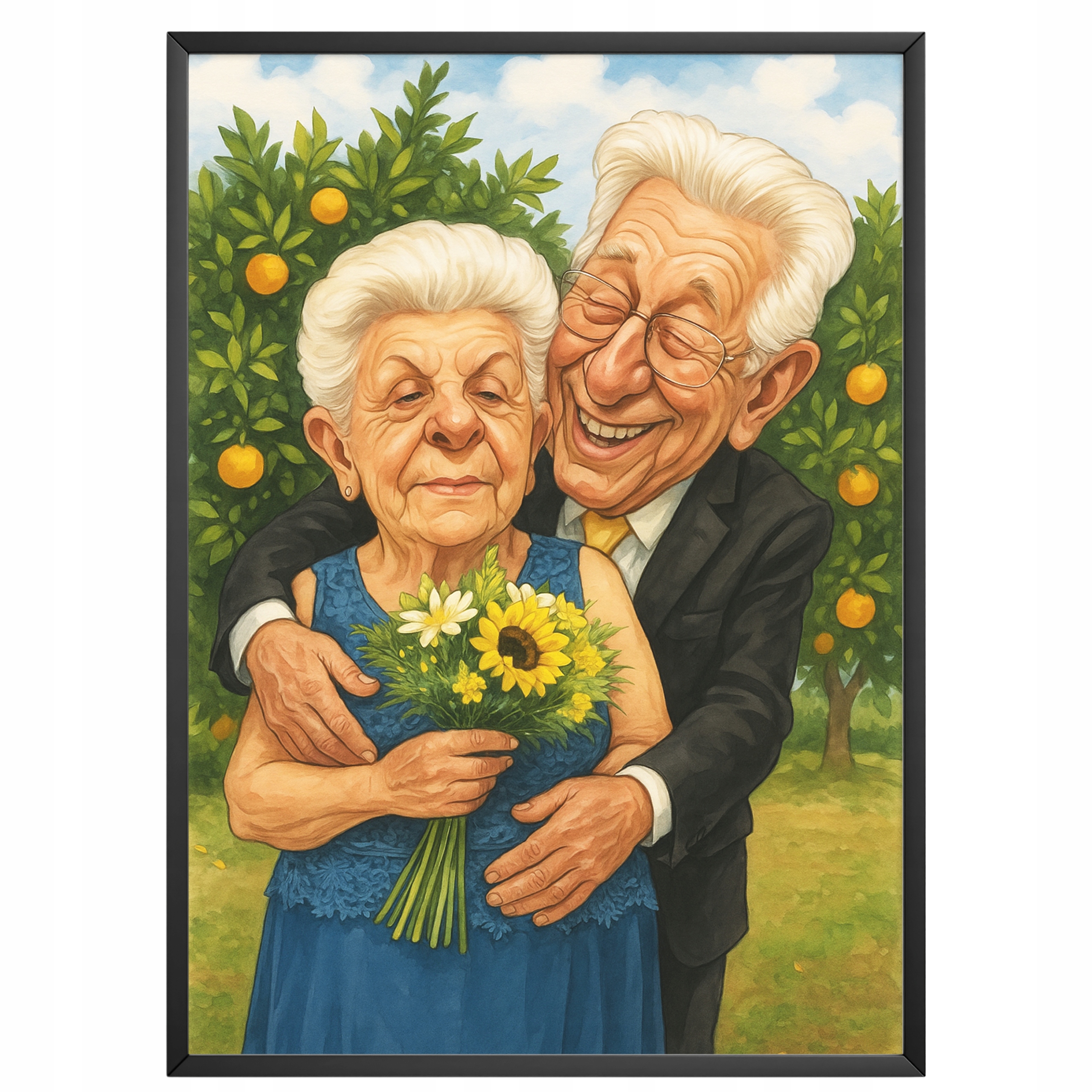 Karikatura z vašich fotografií Plakát 40x50 Dárek Narozeniny